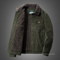 2021 New Arrival Mens Winter Thick Oversized Fleece Lined Corduroy Jacket Casual Grey Plus Size Corduroy Jacket